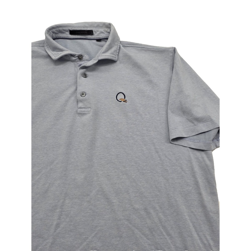 Quail Hollow Golf Greyson Blue Men's Blue Polo‎ Shirt - L